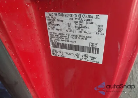 2002 Ford F-150 Lariat/Xl/Xlt из США, поврежденный, VIN 2FTRX18W42CA86779